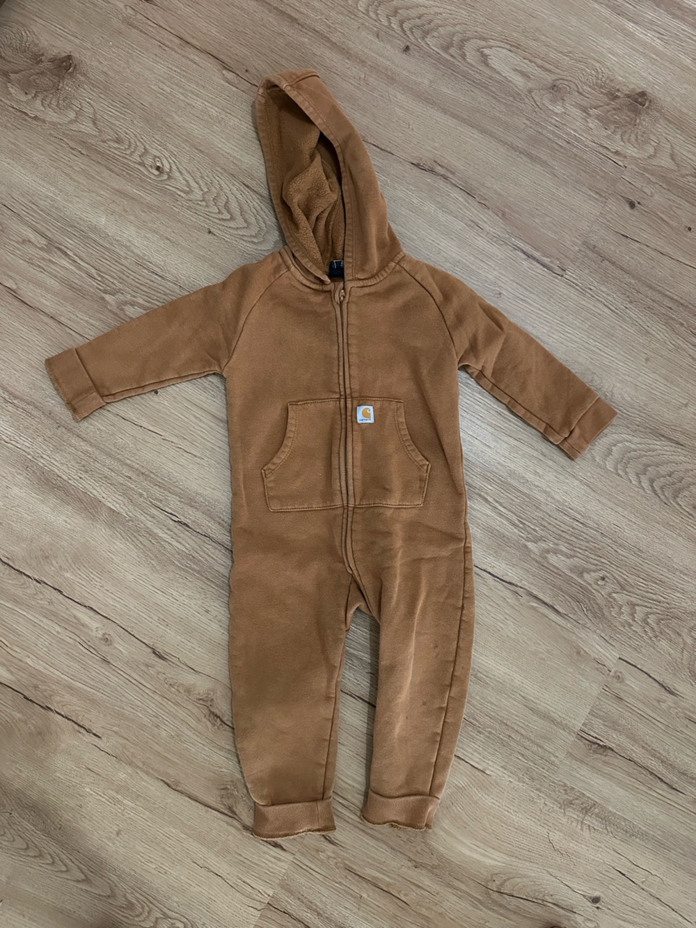 Carhartt Kids Brown Hooded One-Piece